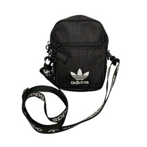 Adidas Originals Courtside Logo Crossbody Shoulder Bag Zip Pockets
